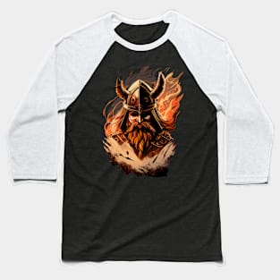 Dark Fire Viking Baseball T-Shirt